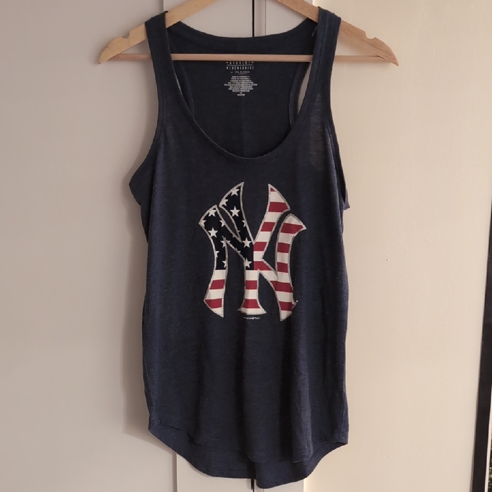 Genuine Merchandise Blue Sleeveless Graphic Tank Top Relaxed Fit